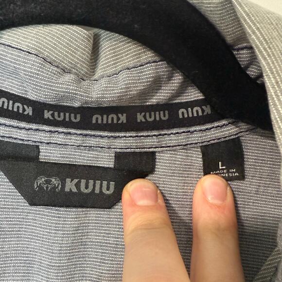 Kuiu Men's Basin Shirt Long Sleeve Grey Large Hunting Casual Button Front - Picture 3 of 8